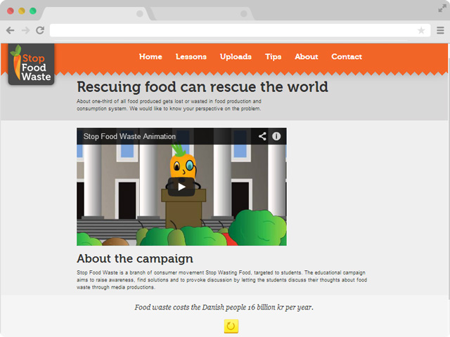Stop Food Waste campaign website